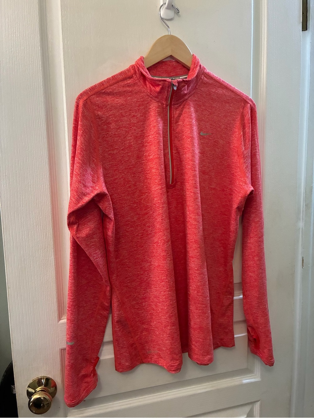 Nike Coral Heather Dri-FIT Quarter Zip Size XL